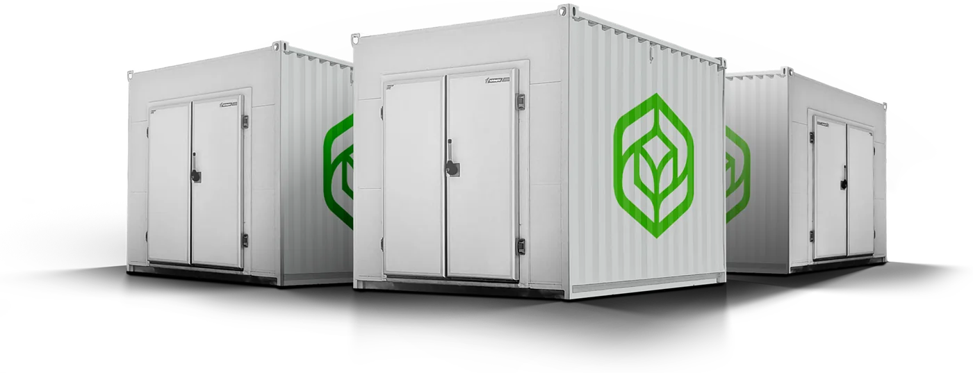 Három 10 lábas Coldbox Plus Mini mobil hűtőkamra – látványterv