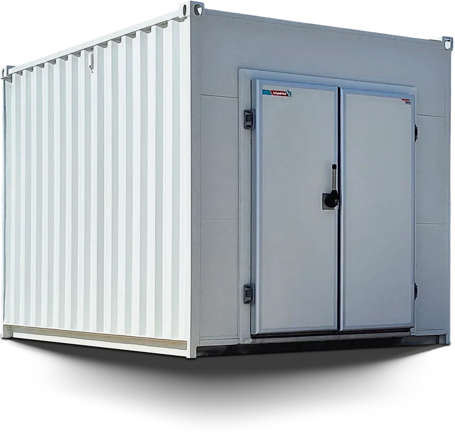 10 lábas Coldbox Plus Mini mobil hűtőkamra kétszárnyú kamraajtóval – látványterv